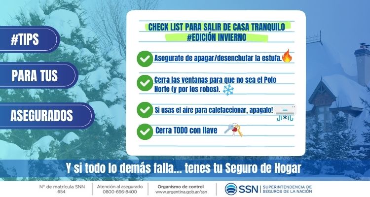 Check List para salir de casa tranquilo