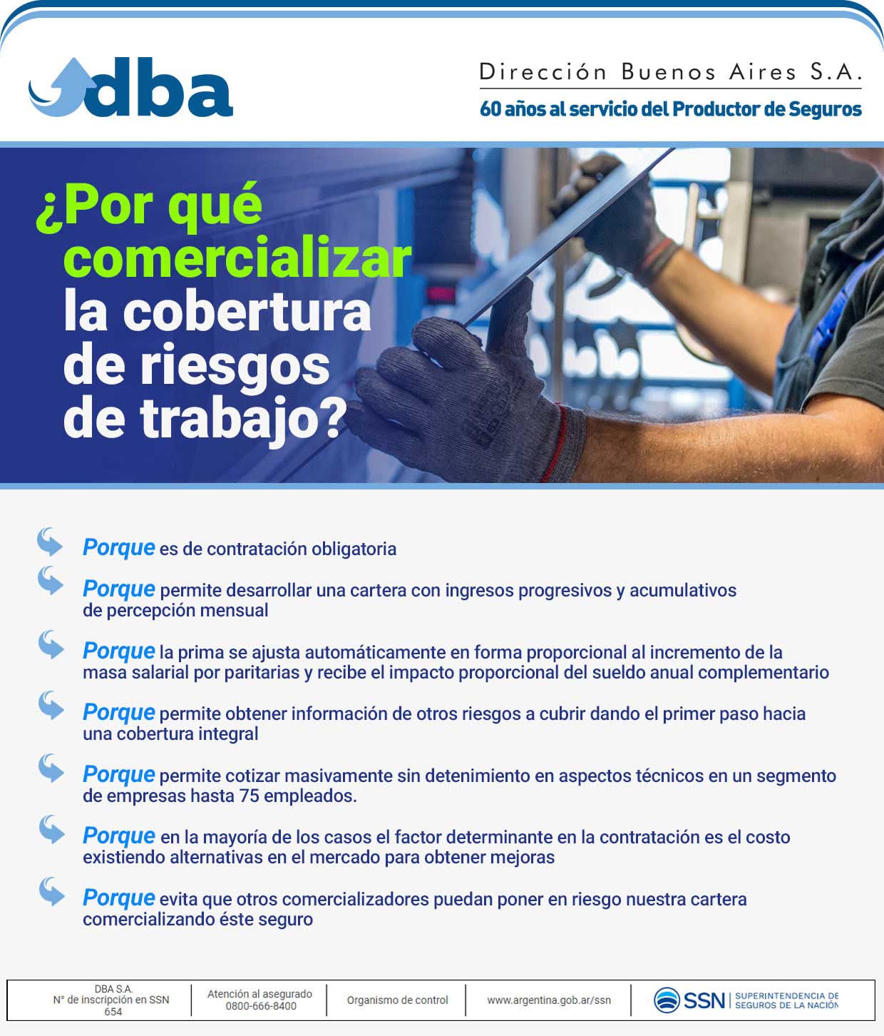 ¿Por qué comercializar la cobertura de riesgos de trabajo?